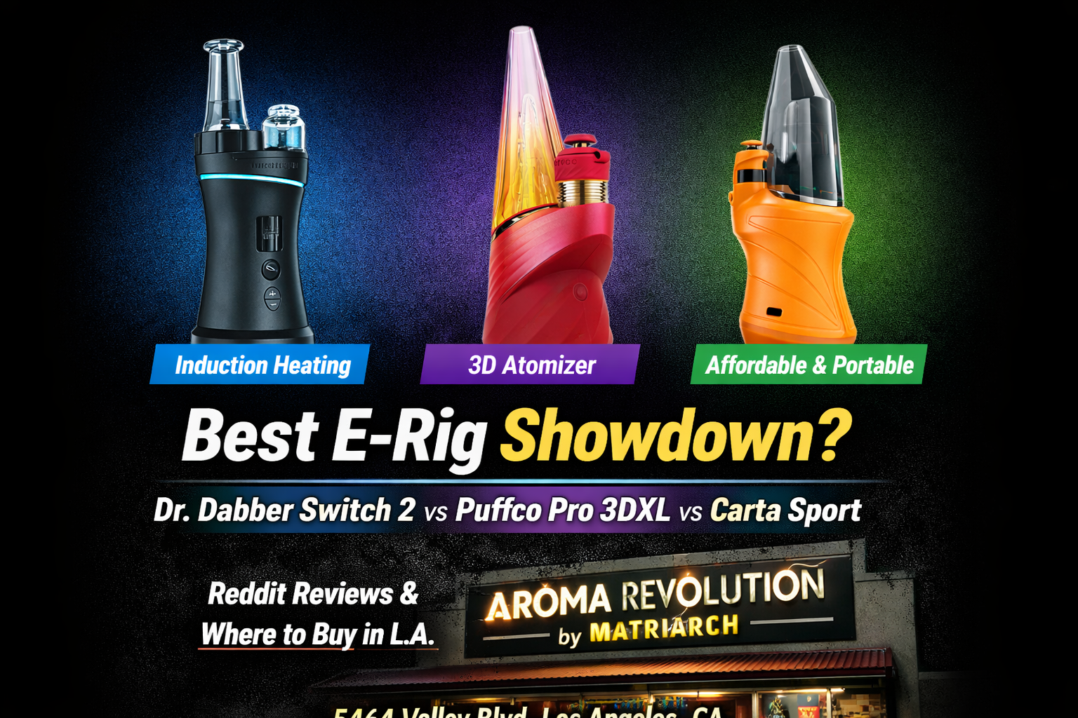 Dr. Dabber Switch 2 vs Puffco Pro 3DXL vs Carta Sport — Best E-Rig Comparison (2026)