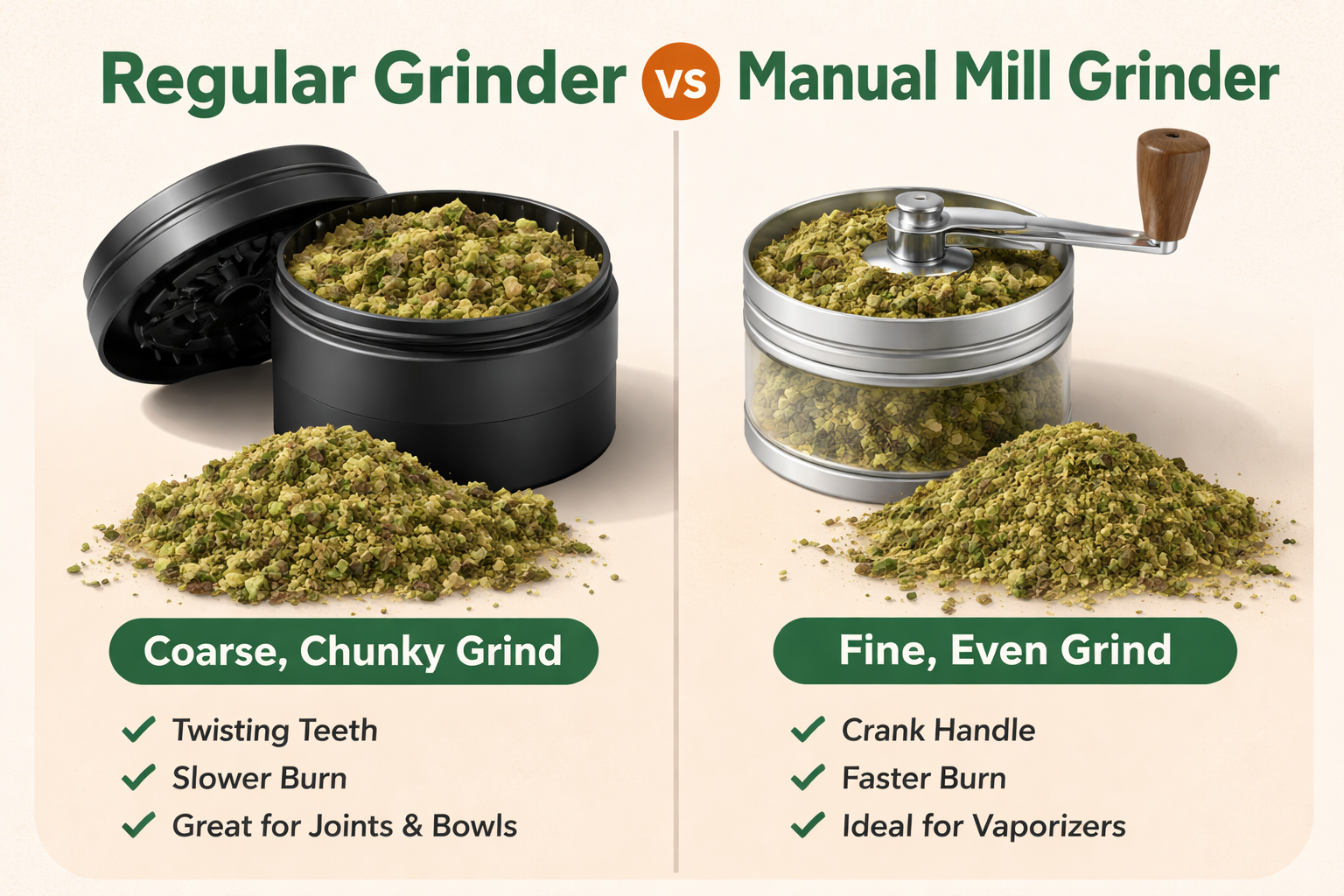 Regular Manual Grinder vs Manual Mill Grinder: How They Affect Your Fl