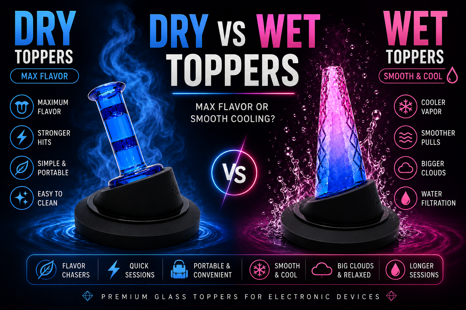 Wet vs. Dry Toppers for Electronic Devices