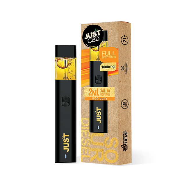 CBD Disposable 1000mg Sour Diesel Sativa by JUSTCBD