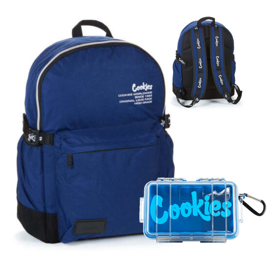 Authentic Cookies Navy Blue Backpack X Limited Edition Cookies Pelican Case