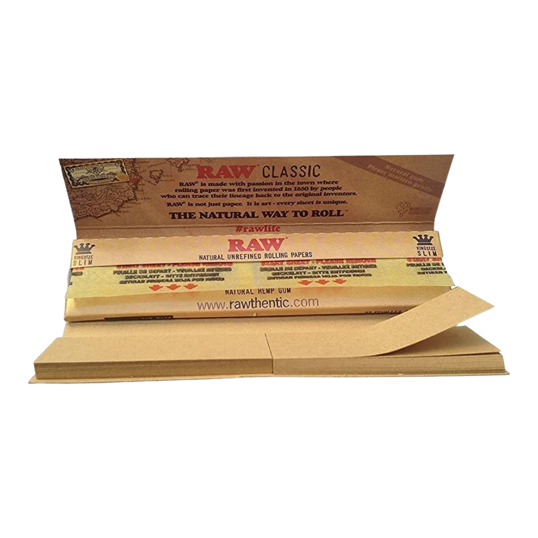 Raw King Size Rolling Paper Classic Connoisseur l 3-Pack