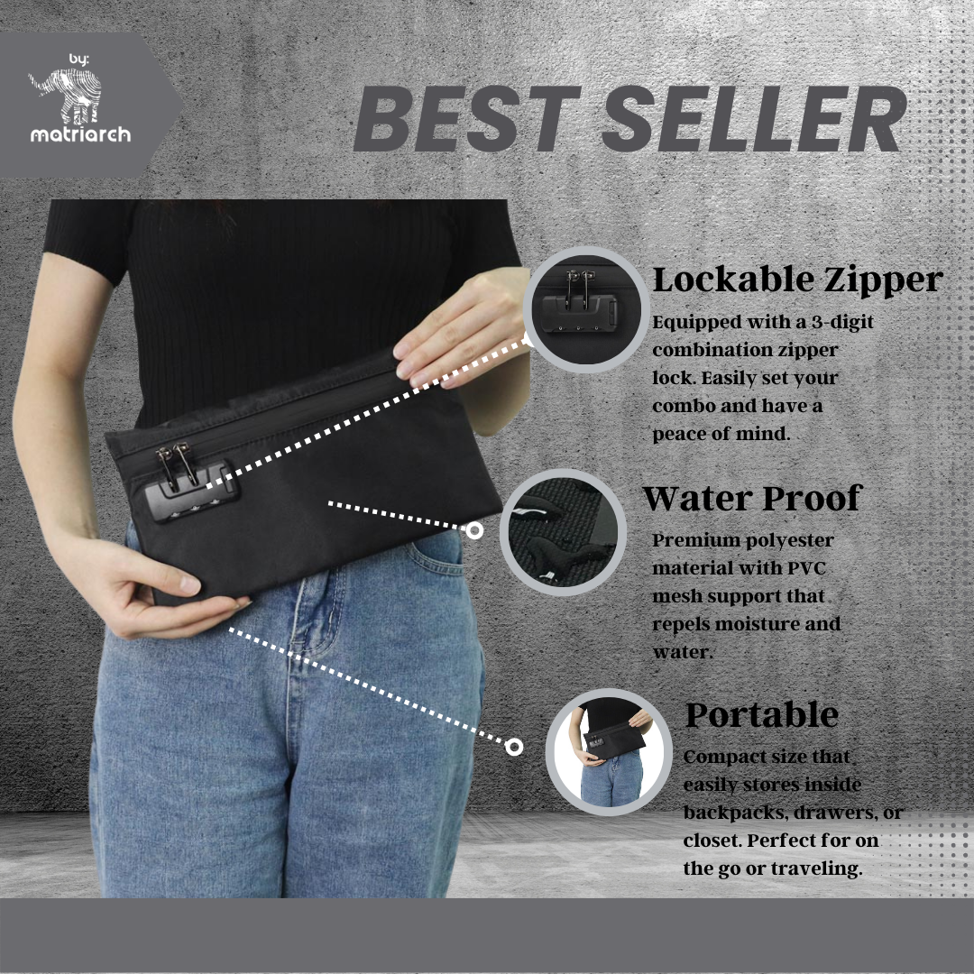 smell proof stash bag with lock| matriarch.la