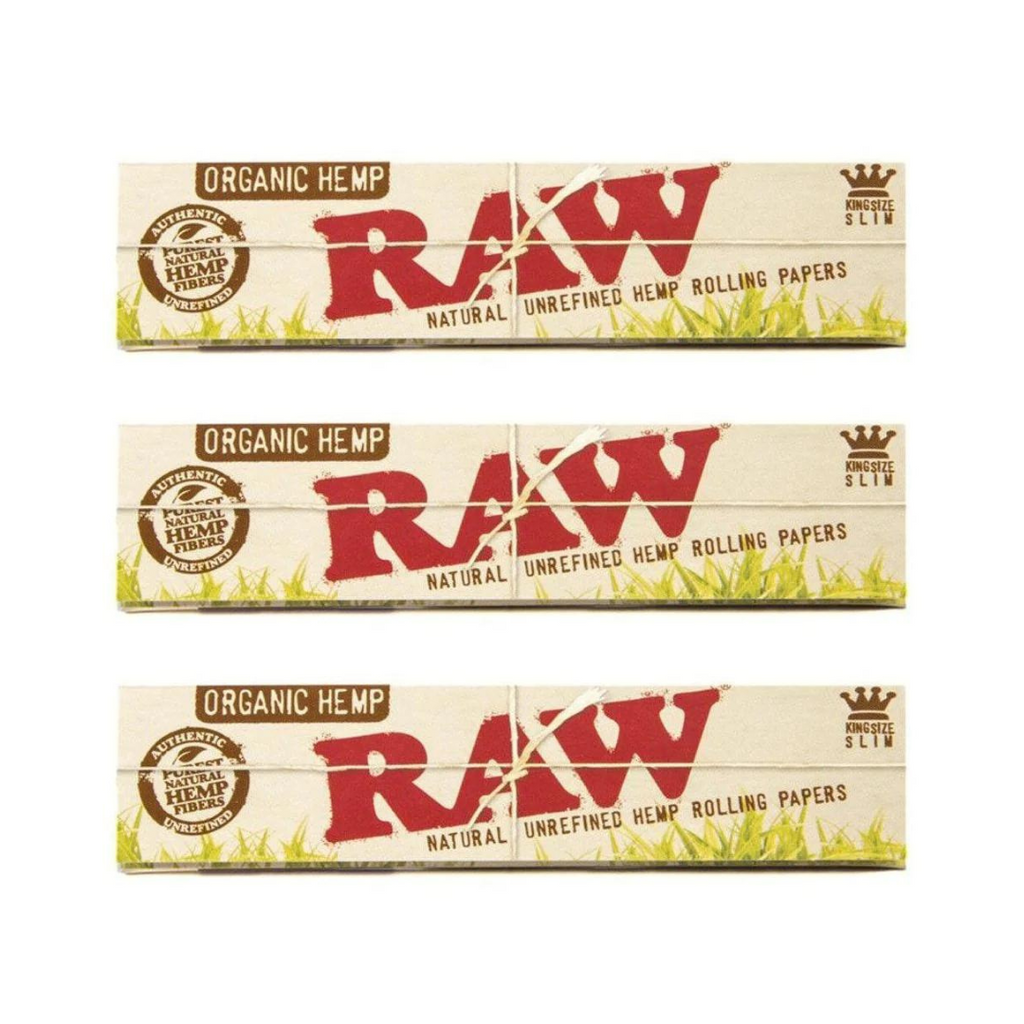 Raw King Size Rolling Paper Organic Hemp l 3-Pack